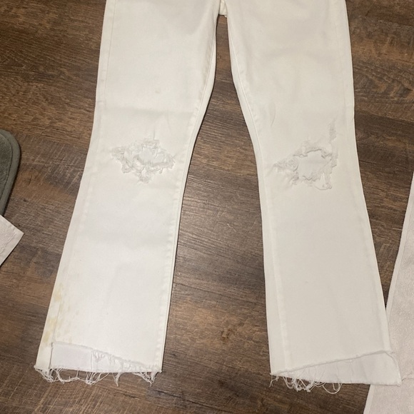 MOTHER INSIDER CROP STEP FRAY CRACKED SLIPPER HI RISE BOOTCUT ANKLE KICK FLARE - Picture 7 of 12